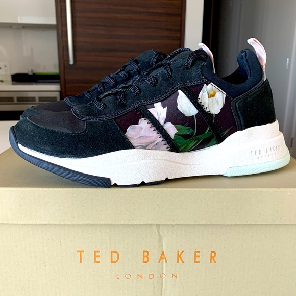 Ted Baker Floral Print Sneaker, Black - Picture 6 of 14